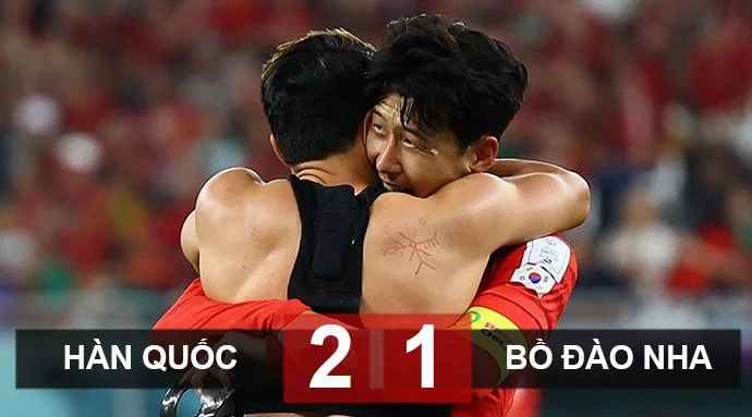 Bồ Đào Nha và Hàn Quốc chỉ mới gặp nhau 1 lần duy nhất đó là tại World Cup 2022